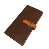 エルメス HERMES ベアンスフレ　ヴェルソ □L コニャック/オレンジ　SV金具 シェーブル ユニセックス 長財布