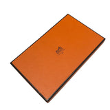 エルメス HERMES ベアンスフレ　ヴェルソ □L コニャック/オレンジ　SV金具 シェーブル ユニセックス 長財布