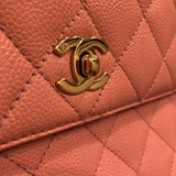 シャネル CHANEL マトラッセトップハンドルバッグ A12397 ピンクゴールド金具 キャビアスキン レディース ハンドバッグ