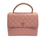 シャネル CHANEL マトラッセトップハンドルバッグ A12397 ピンクゴールド金具 キャビアスキン レディース ハンドバッグ