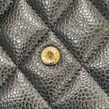 シャネル CHANEL クラシックスモールフラップウォレット AP0231 GD金具 キャビアスキン レディース 三つ折り財布