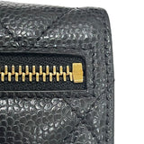 シャネル CHANEL クラシックスモールフラップウォレット AP0231 GD金具 キャビアスキン レディース 三つ折り財布