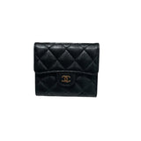 シャネル CHANEL クラシックスモールフラップウォレット AP0231 GD金具 キャビアスキン レディース 三つ折り財布