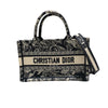 クリスチャン・ディオール Christian Dior ブックトート　ミニ ネイビー・ホワイト キャンバス レディース ショルダーバッグ
