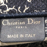 クリスチャン・ディオール Christian Dior ブックトート　ミニ ネイビー・ホワイト キャンバス レディース ショルダーバッグ