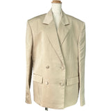 ジバンシィ GIVENCHY オーバーサイズ シルクテーラードジャケット BW30J815J4 ベージュ シルク レディース テーラードジャケット
