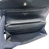 シャネル CHANEL ブリリアントマトラッセチェーンウォレット A48692 ブラック シルバー金具 パテント レディース ウォレットチェーン