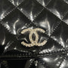 シャネル CHANEL ブリリアントマトラッセチェーンウォレット A48692 ブラック シルバー金具 パテント レディース ウォレットチェーン