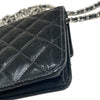 シャネル CHANEL ブリリアントマトラッセチェーンウォレット A48692 ブラック シルバー金具 パテント レディース ウォレットチェーン