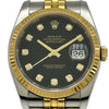 ロレックス ROLEX デイトジャスト36 116233G ブラック ゴールド/ステンレススチール 自動巻き メンズ 腕時計
