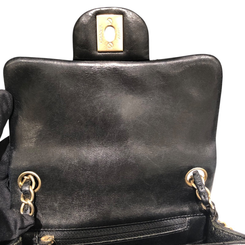 シャネル CHANEL ミニマトラッセ18 A35200 ブラック ゴールド金具