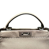 フェンディ FENDI ピーカブーレギュラーセレリア BN290 グレーシルバー金具 レザー レディース ショルダーバッグ