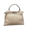 フェンディ FENDI ピーカブーレギュラーセレリア BN290 グレーシルバー金具 レザー レディース ショルダーバッグ