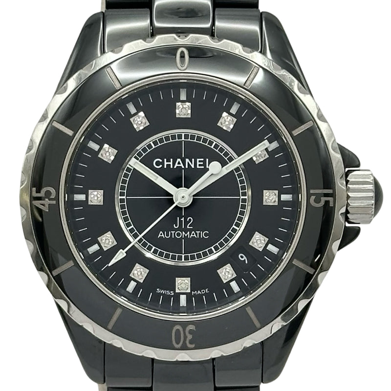 choco　美品！CHANEL J12 38mm自動巻き オートマチック シャネル CHANEL J12 38MM H1626 ブラック セラミック 自動巻き メンズ