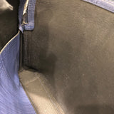 ロエベ LOEWE アナグラムクラッチバッグ ネイビー レザー メンズ クラッチバッグ
