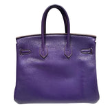 エルメス HERMES バーキン25 □N刻 アイリス　シルバー金具 スイフト レディース ハンドバッグ
