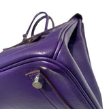 エルメス HERMES バーキン25 □N刻 アイリス　シルバー金具 スイフト レディース ハンドバッグ