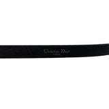 クリスチャン・ディオール Christian Dior CDロゴベルト ブラックゴールド金具 レザー レディース ベルト