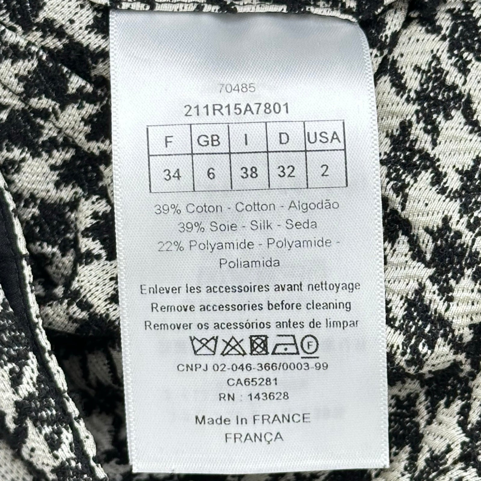 クリスチャン・ディオール Christian Dior ハウンドトゥース半袖
