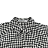 クリスチャン・ディオール Christian Dior ハウンドトゥース半袖ワンピース 211R15A7801 ブラック/ホワイト コットン レディース ワンピース