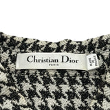 クリスチャン・ディオール Christian Dior ハウンドトゥース半袖ワンピース 211R15A7801 ブラック/ホワイト コットン レディース ワンピース