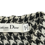 クリスチャン・ディオール Christian Dior ハウンドトゥース半袖ワンピース 211R15A7801 ブラック/ホワイト コットン レディース ワンピース