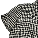 クリスチャン・ディオール Christian Dior ハウンドトゥース半袖ワンピース 211R15A7801 ブラック/ホワイト コットン レディース ワンピース