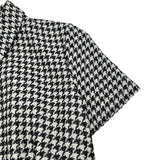 クリスチャン・ディオール Christian Dior ハウンドトゥース半袖ワンピース 211R15A7801 ブラック/ホワイト コットン レディース ワンピース