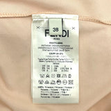 フェンディ FENDI FF総柄半袖サマーニットワンピース FZD772 ホワイト コットン レディース ワンピース