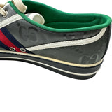 グッチ GUCCI TENNIS1977 GGキャンバスローカットスニーカー グレー キャンバス メンズ スニーカー