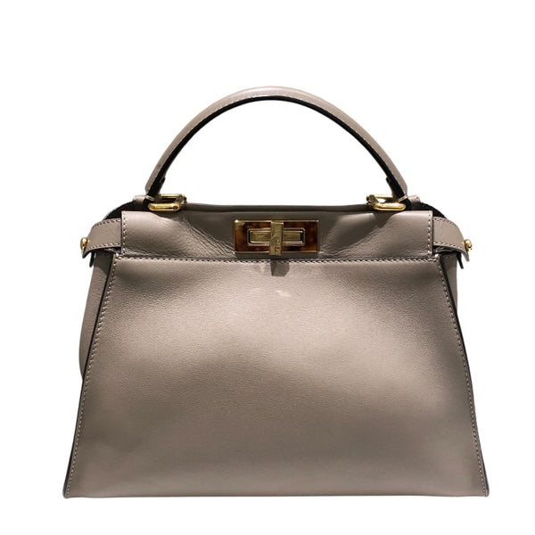 フェンディ FENDI ピーカブーレギュラー 8BN290 グレージュ レザー