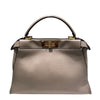 フェンディ FENDI ピーカブーレギュラー 8BN290 グレージュ レザー レディース ハンドバッグ