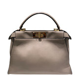 フェンディ FENDI ピーカブーレギュラー 8BN290 グレージュ レザー レディース ハンドバッグ