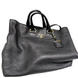 プラダ PRADA ロゴ2WAYトート ブラック レザー レディース トートバッグ