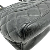 シャネル CHANEL 復刻トート A01804 6番台 ブラック ゴールド金具 キャビア レディース ハンドバッグ