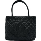 シャネル CHANEL 復刻トート A01804 6番台 ブラック ゴールド金具 キャビア レディース ハンドバッグ
