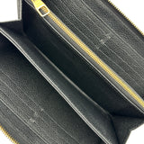 ルイ・ヴィトン LOUIS VUITTON ジッピーウォレット M61864 ブラック ゴールド金具 モノグラム・アンプラント レディース 長財布