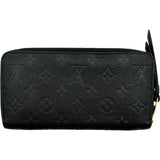 ルイ・ヴィトン LOUIS VUITTON ジッピーウォレット M61864 ブラック ゴールド金具 モノグラム・アンプラント レディース 長財布