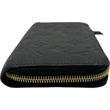 ルイ・ヴィトン LOUIS VUITTON ジッピーウォレット M61864 ブラック ゴールド金具 モノグラム・アンプラント レディース 長財布