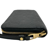 ルイ・ヴィトン LOUIS VUITTON ジッピーウォレット M61864 ブラック ゴールド金具 モノグラム・アンプラント レディース 長財布