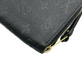 ルイ・ヴィトン LOUIS VUITTON ジッピーウォレット M61864 ブラック ゴールド金具 モノグラム・アンプラント レディース 長財布