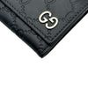 グッチ GUCCI グッチシマ カードケース 473923 ネイビー レザー レディース カードケース