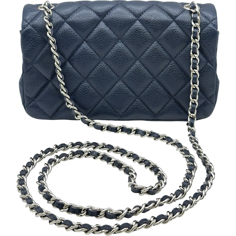 シャネル CHANEL ミニマトラッセ18 A65050 ネイビー シルバー金具