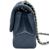 シャネル CHANEL ミニマトラッセ18 A65050 ネイビー シルバー金具 キャビアスキン レディース ショルダーバッグ