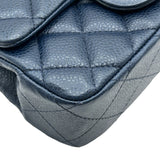 シャネル CHANEL ミニマトラッセ18 A65050 ネイビー シルバー金具 キャビアスキン レディース ショルダーバッグ