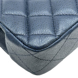 シャネル CHANEL ミニマトラッセ18 A65050 ネイビー シルバー金具 キャビアスキン レディース ショルダーバッグ