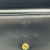 セリーヌ CELINE トリオンフスモールフラップウォレット 10D783 ブラック ゴールド金具 シャイニーカーフ レディース 二つ折り財布
