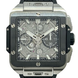 ウブロ HUBLOT スクエア バン ウニコ チタニウム セラミック 821.NM.0170.RX シルバー チタニウム/セラミック 自動巻き メンズ 腕時計
