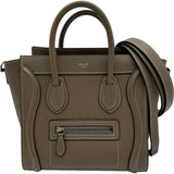 セリーヌ CELINE ラゲージナノショッパー 189243 グレー系 ドラムドカーフ レディース ショルダーバッグ