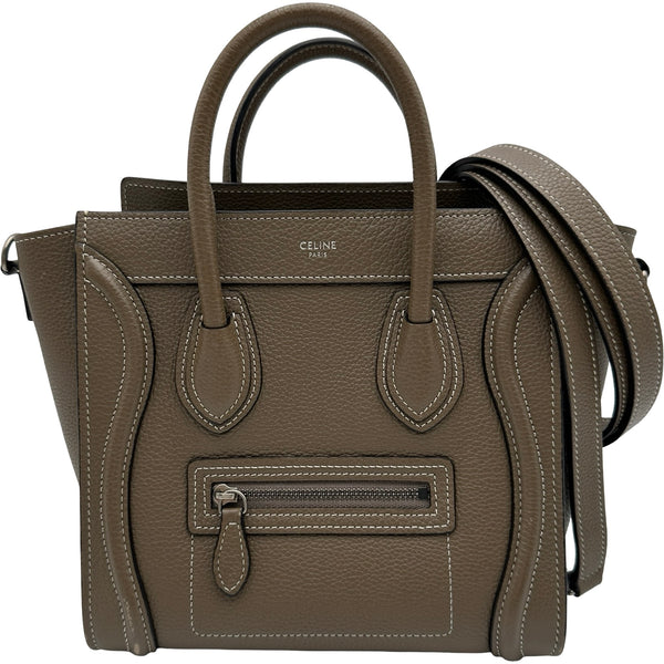セリーヌ CELINE ラゲージナノショッパー 189243 グレー系 ドラムド